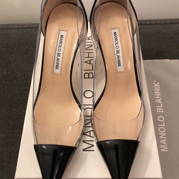 Manolo Blahnik Pacha PVC Cap-Toe Pump - Picture 5 of 8